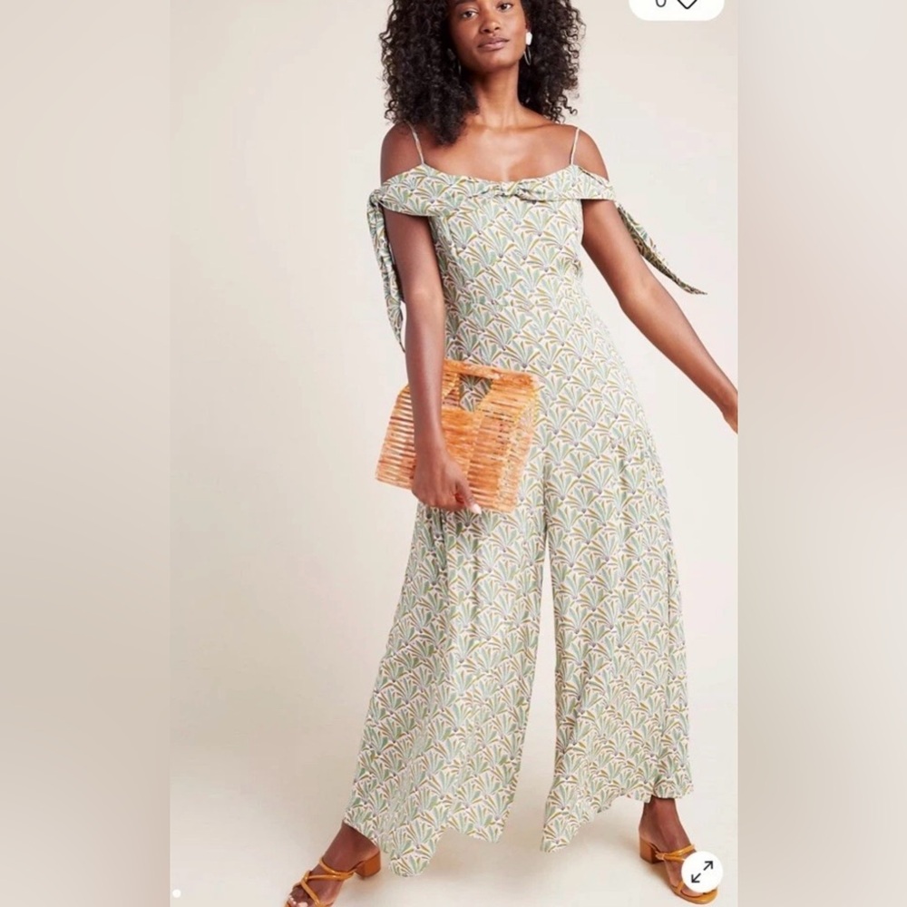 Festival bridal spring summer feminine fairy jumpsuit off shoulder floral